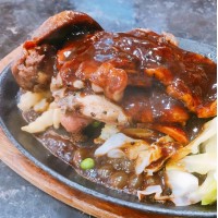 重量級鐵板燒什扒 配 西冷牛扒