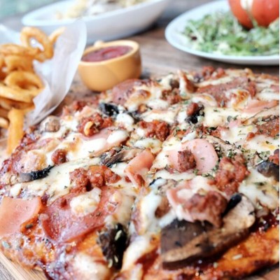 醬燒牛肉蘑菇薄餅