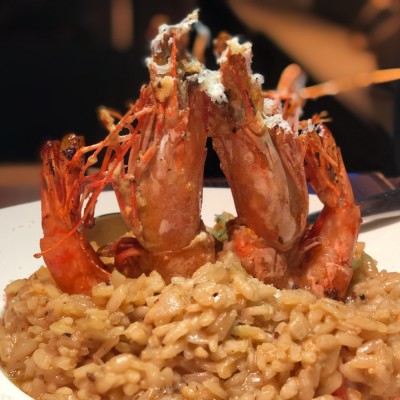蒜蓉牛油焗虎蝦 配 龍蝦汁意大利飯  （廚師推介）